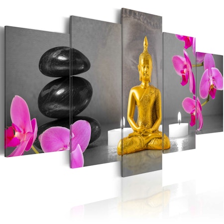 Ljuddämpande Tavla - Zen: golden Buddha