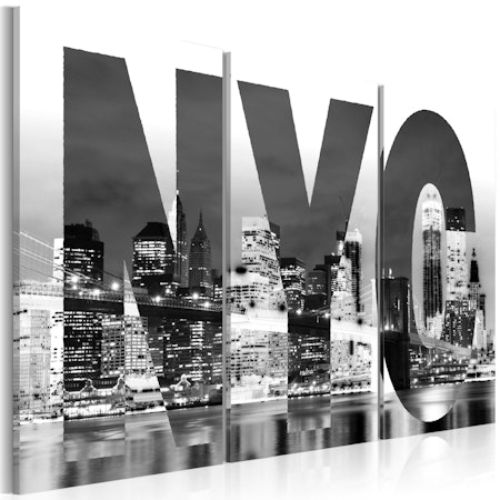 Ljuddämpande Tavla - New York (svart och vitt)