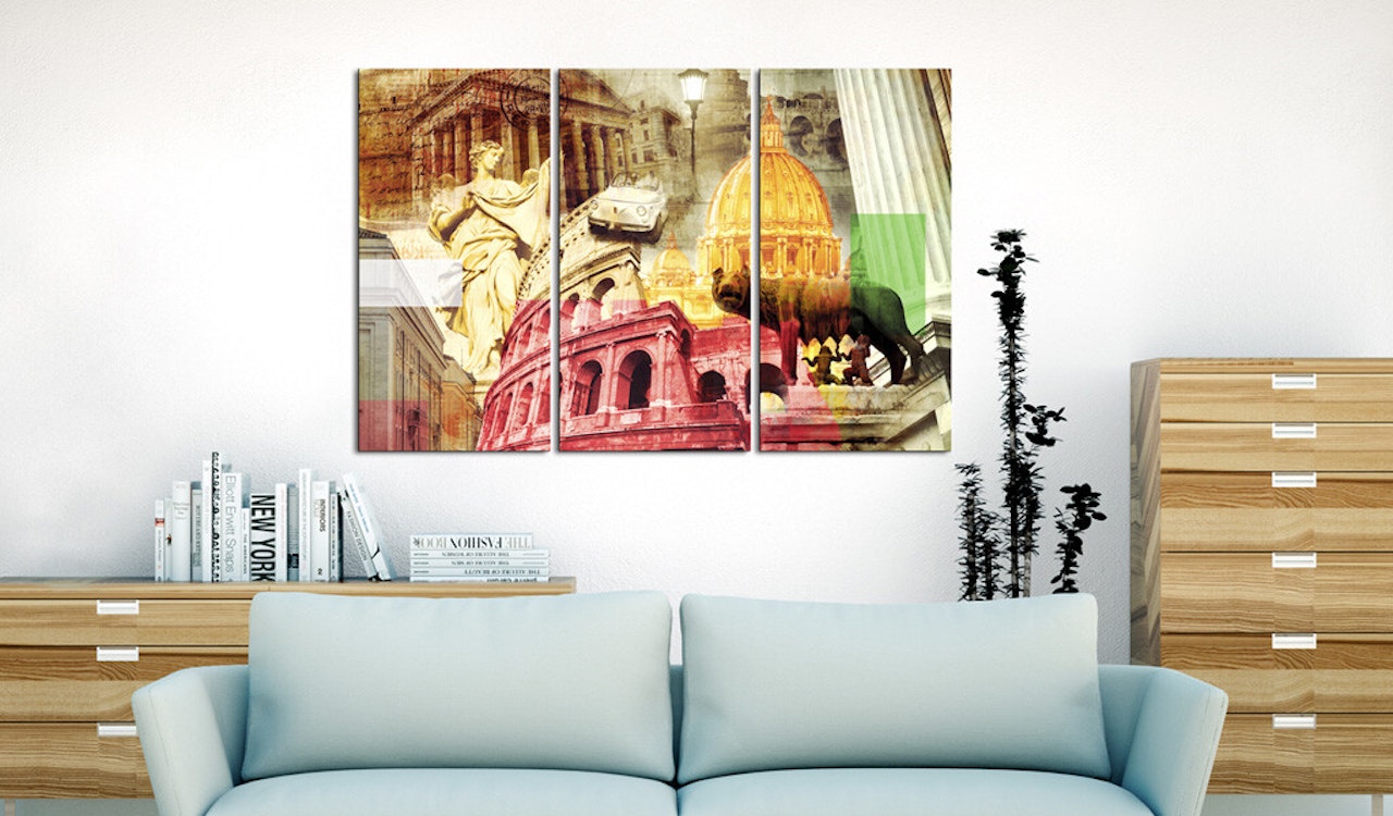 Ljuddämpande Tavla - Charming Rome - triptych
