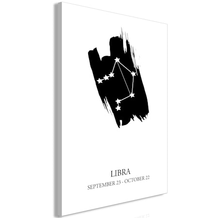 Ljuddämpande Tavla - Zodiac Signs: Libra (1 Part) Vertical