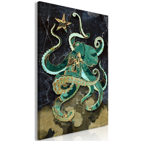 Ljuddämpande Tavla - Marble Octopus (1 Part) Vertical