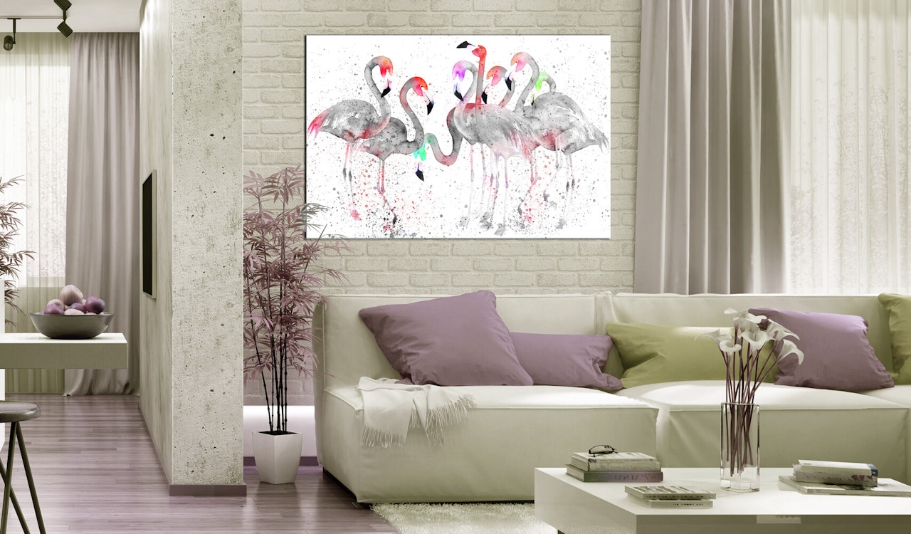Ljuddämpande Tavla - Flamingoes Dance