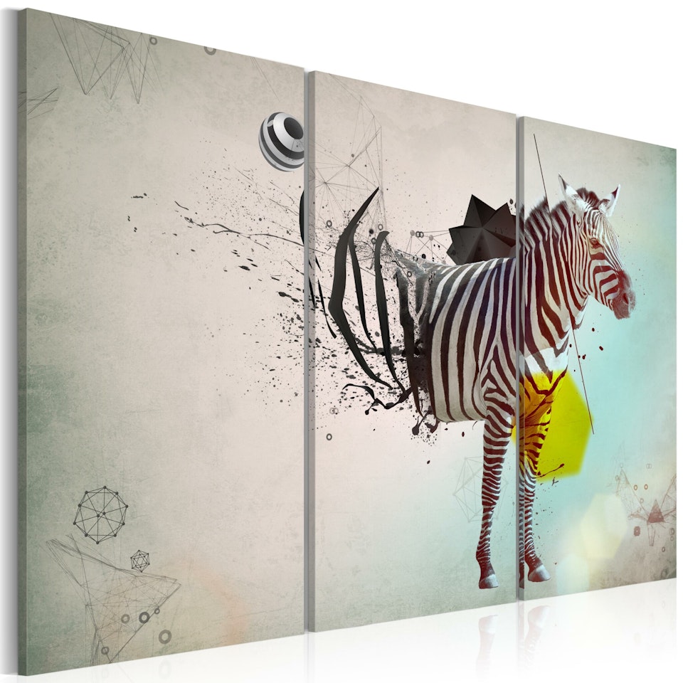 Ljuddämpande Tavla - zebra - abstrakt