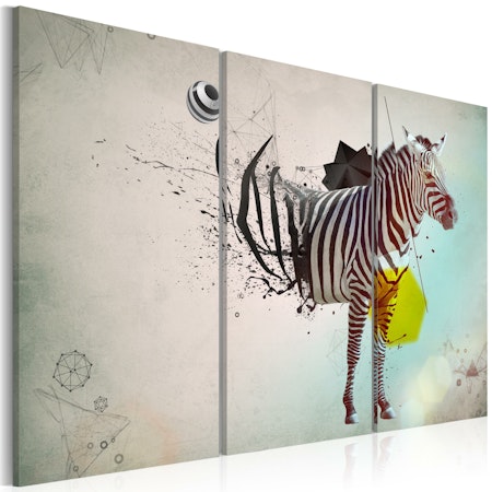 Ljuddämpande Tavla - zebra - abstrakt