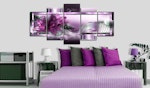 Ljuddämpande Tavla - Purple Lilies