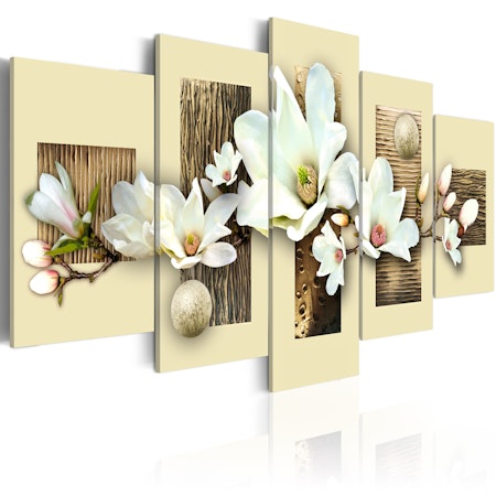 Ljuddämpande Tavla - Texture and magnolia