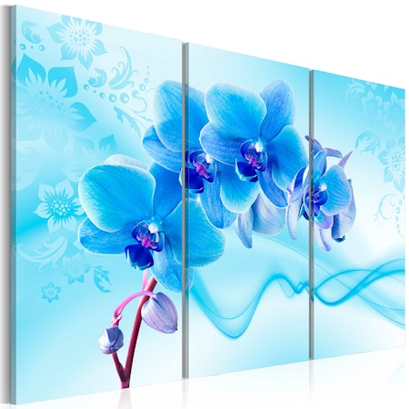 Ljuddämpande Tavla - Ethereal orchid - blue