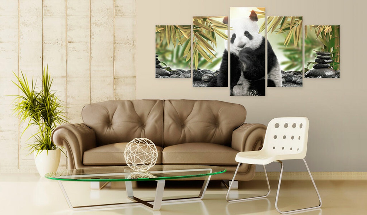 Ljuddämpande Tavla - Cute Panda Bear