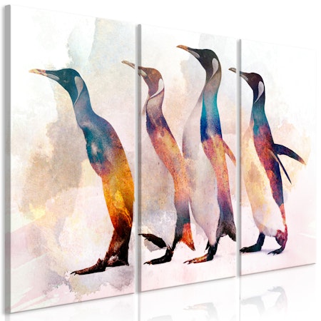 Ljuddämpande Tavla - Penguin Wandering (3 Parts)
