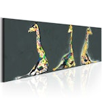 Ljuddämpande Tavla - Colourful Giraffes