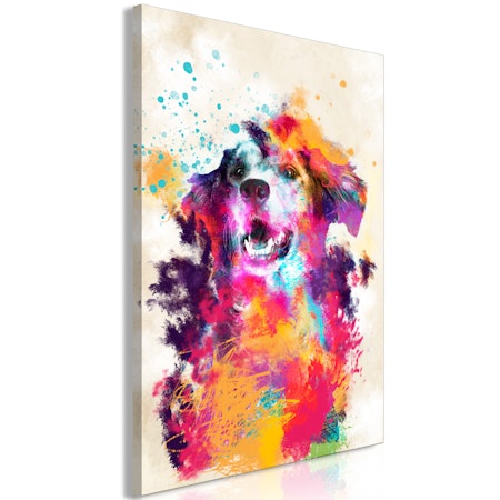 Ljuddämpande Tavla - Watercolor Dog (1 Part) Vertical