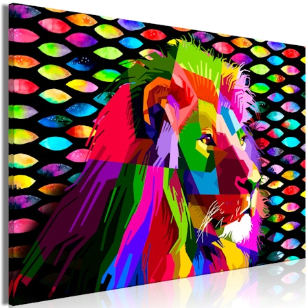 Ljuddämpande Tavla - Rainbow Lion (1 Part) Wide