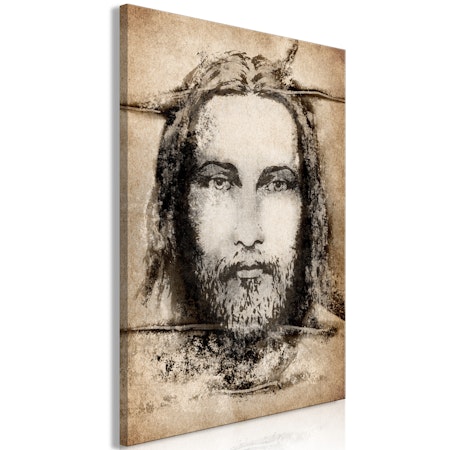 Ljuddämpande Tavla - Shroud of Turin in Sepia (1 Part) Vertical