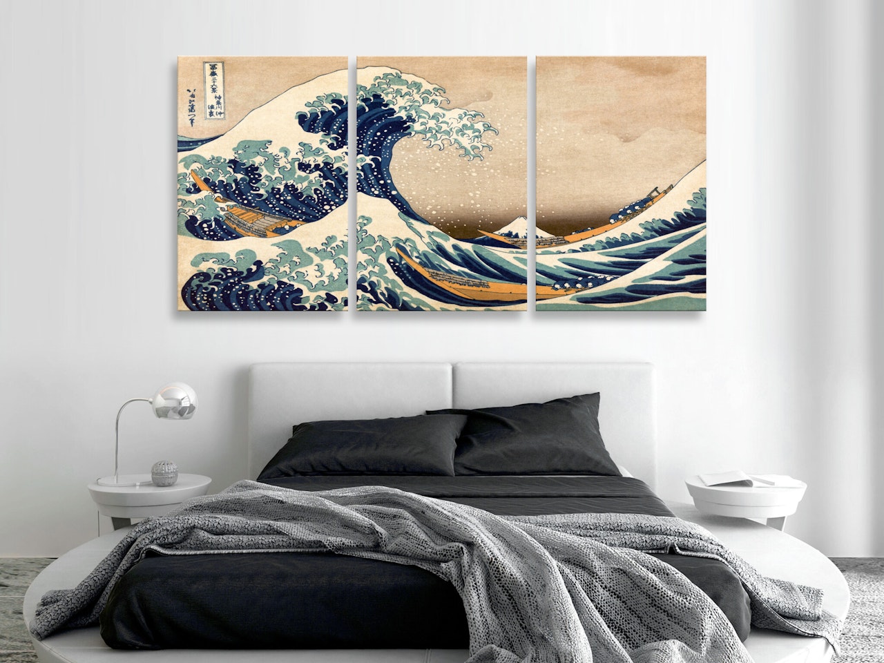 Ljuddämpande Tavla - The Great Wave off Kanagawa (3 Parts)