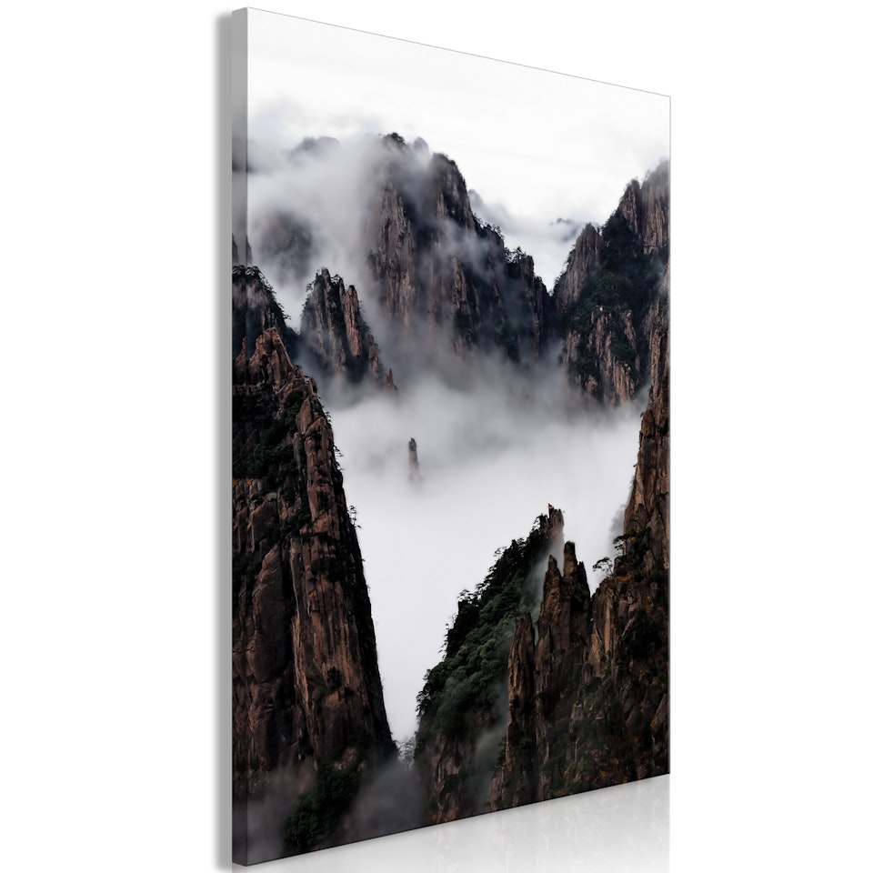 Ljuddämpande Tavla - Fog Over Huang Shan (1 Part) Vertical