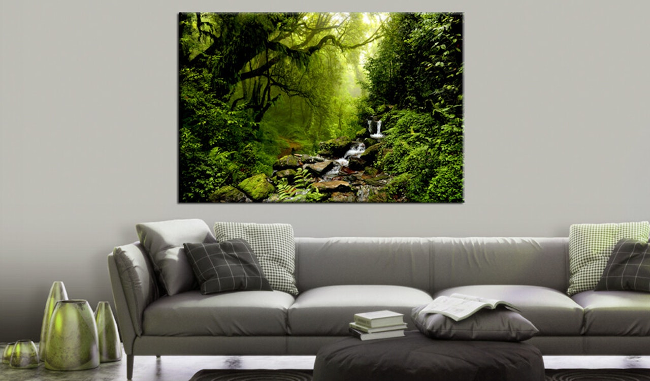 Ljuddämpande Tavla - Waterfall in the Forest