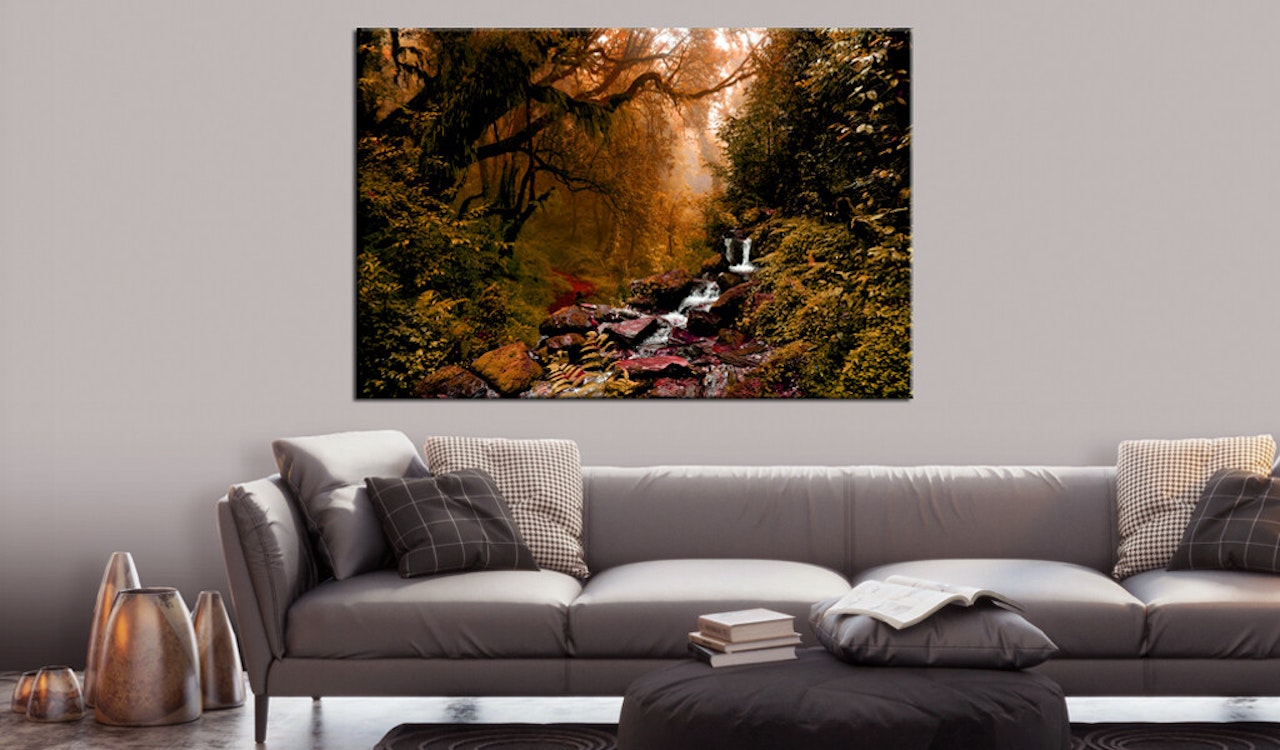Ljuddämpande Tavla - Autumn Waterfall