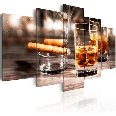 Ljuddämpande Tavla - Cigar and whiskey