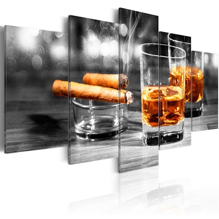Ljuddämpande Tavla - Cigars and whiskey