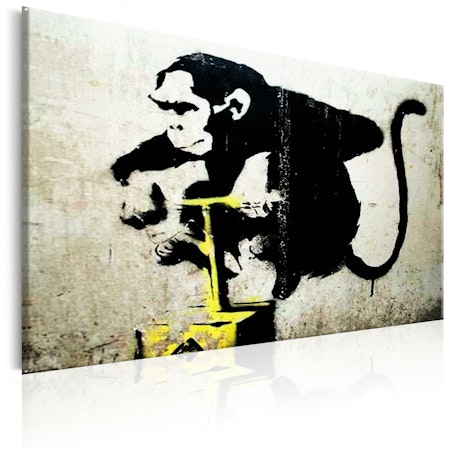 Ljuddämpande Tavla - Monkey Detonator by Banksy