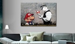 Ljuddämpande Tavla - Mario and Cop by Banksy