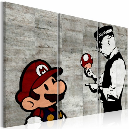 Ljuddämpande Tavla - Banksy: Mario Bros