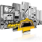 Ljuddämpande Tavla - Cartoon taxi