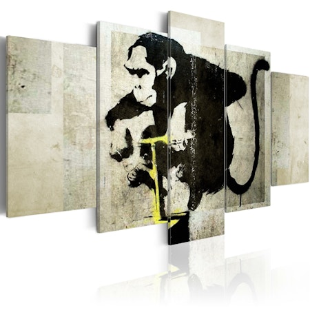 Ljuddämpande Tavla - Monkey TNT Detonator (Banksy)