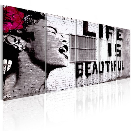 Ljuddämpande Tavla - Banksy: Life is Beautiful