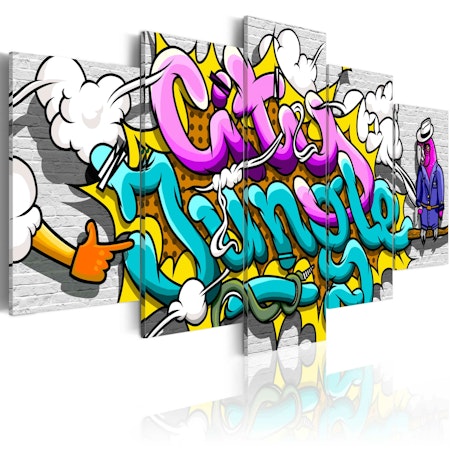 Ljuddämpande Tavla - Graffiti: city jungle