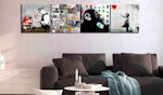 Ljuddämpande Tavla - Banksy Collage (4 Parts)