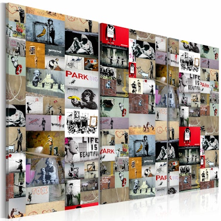 Ljuddämpande Tavla - Art of Collage: Banksy III