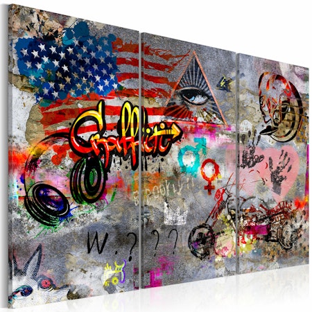 Ljuddämpande Tavla - American Graffiti