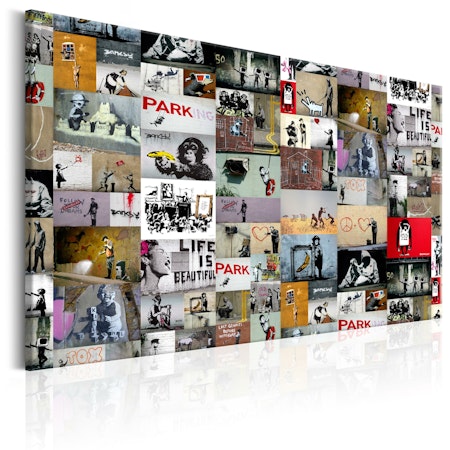 Ljuddämpande Tavla - Art of Collage: Banksy