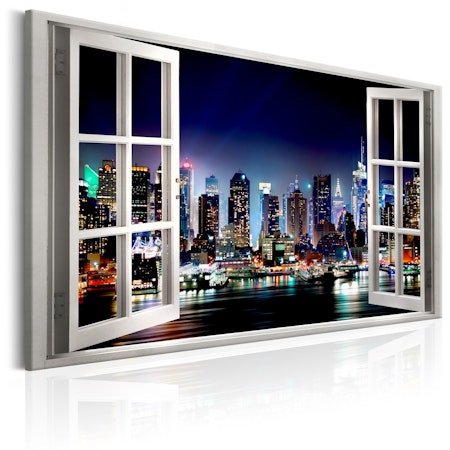 Ljuddämpande Tavla - Window: View of New York