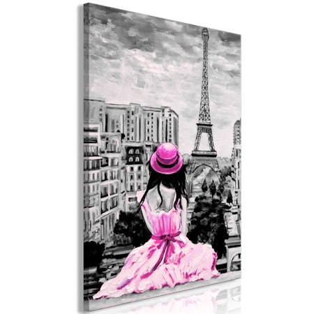 Ljuddämpande Tavla - Paris Colour (1 Part) Vertical Pink