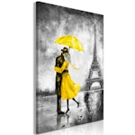 Ljuddämpande Tavla - Paris Fog (1 Part) Vertical Yellow