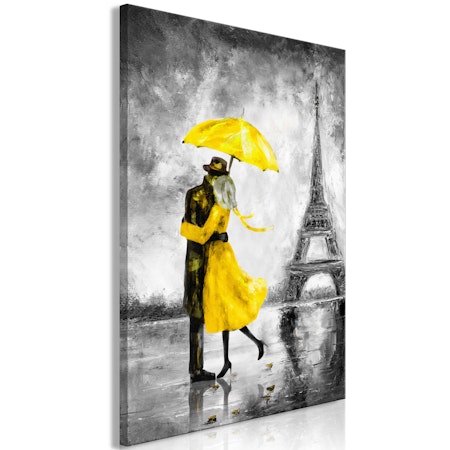 Ljuddämpande Tavla - Paris Fog (1 Part) Vertical Yellow