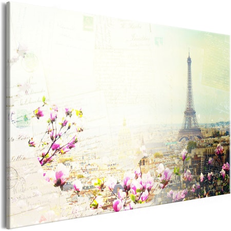 Ljuddämpande Tavla - Postcards from Paris (1 Part) Wide
