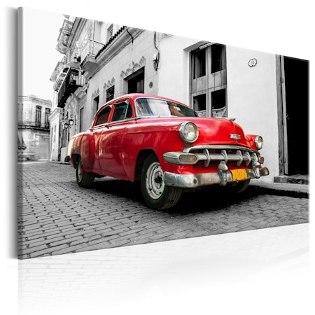 Ljuddämpande Tavla - Cuban Classic Car (Red)