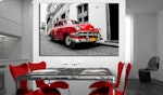 Ljuddämpande Tavla - Cuban Classic Car (Red)