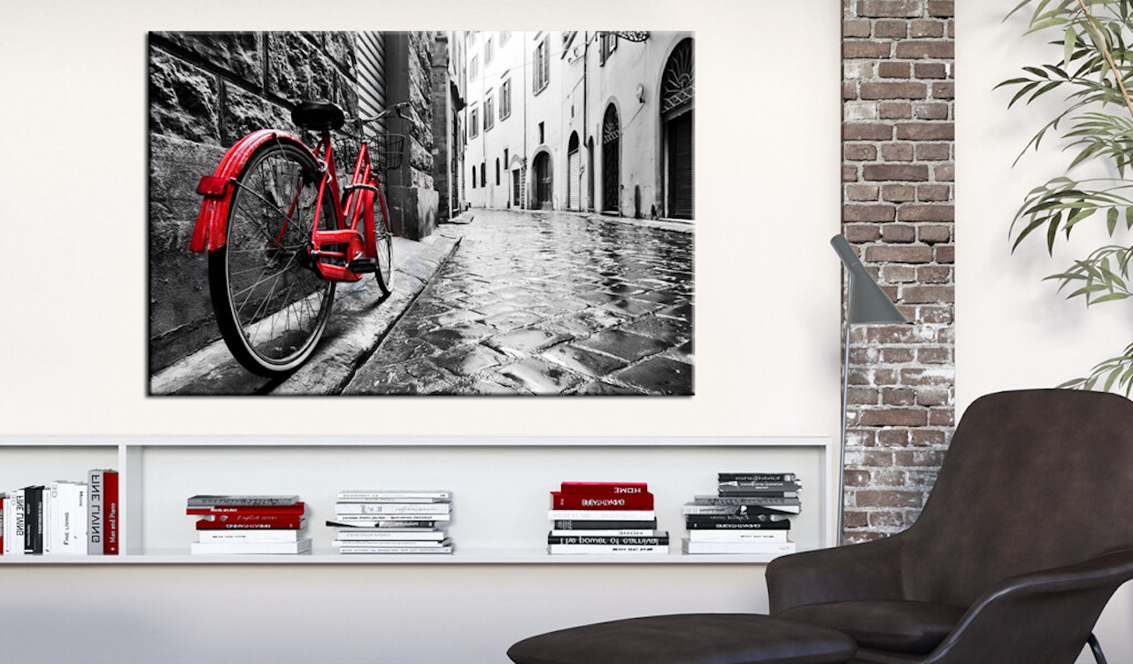 Ljuddämpande Tavla - Vintage Red Bike