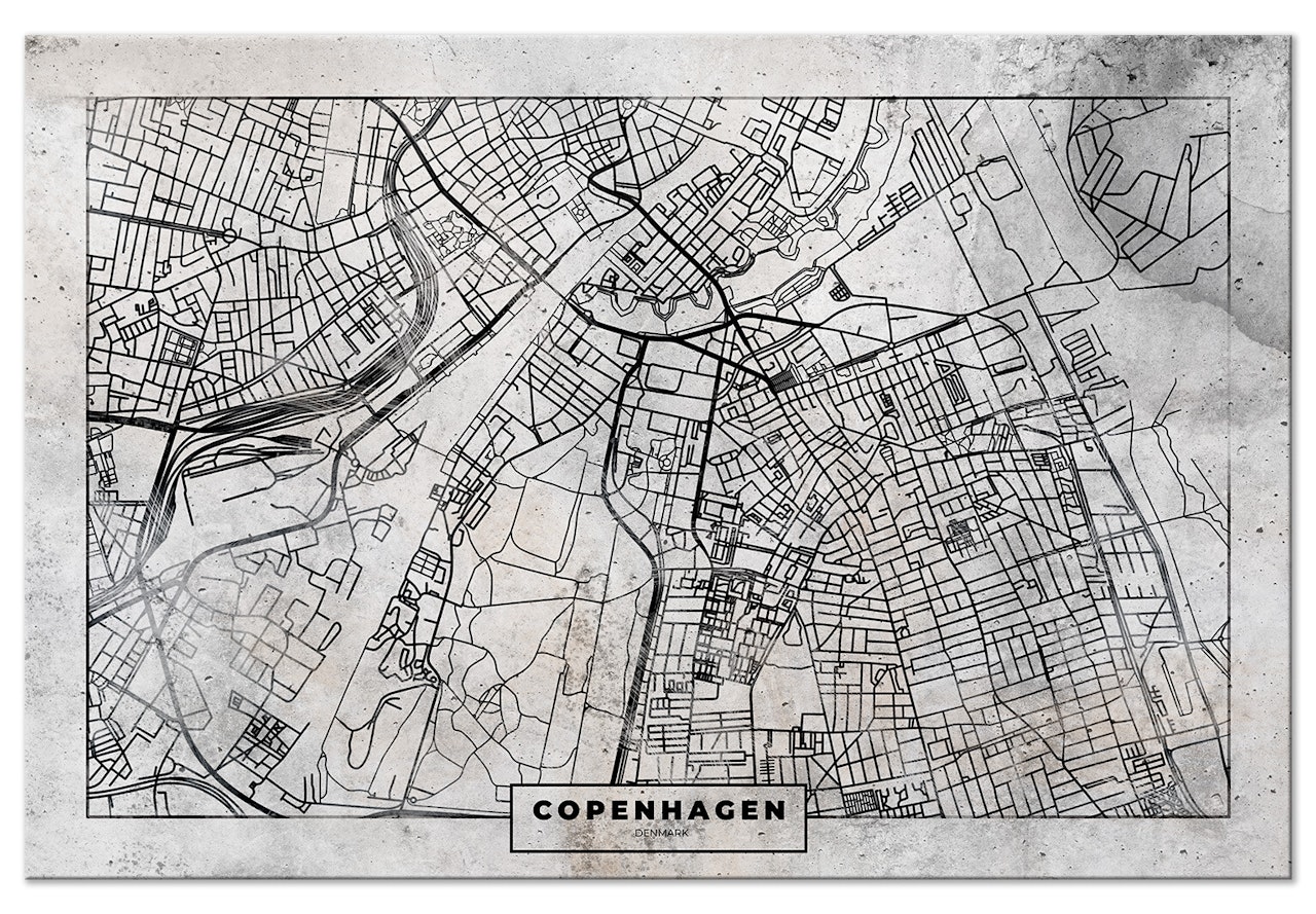 Ljuddämpande Tavla - Copenhagen Plan (1 Part) Wide