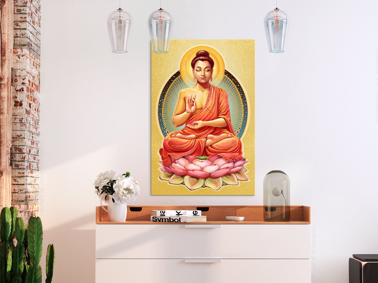 Ljuddämpande Tavla - Peace of Buddha (1 Part) Vertical