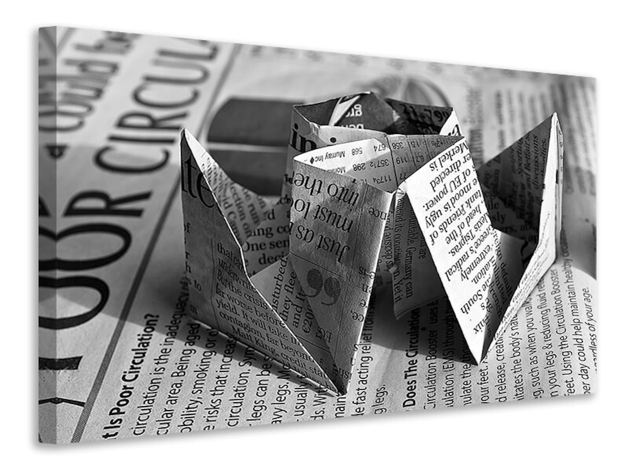 Ljuddämpande tavla - origami newspaper
