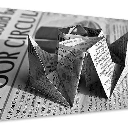 Ljuddämpande tavla - origami newspaper