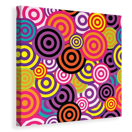 Ljuddämpande tavla - colorful retro circles