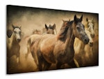 Ljuddämpande tavla - painting wild horses