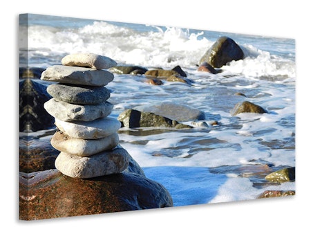 Ljuddämpande tavla - stone pile at the sea