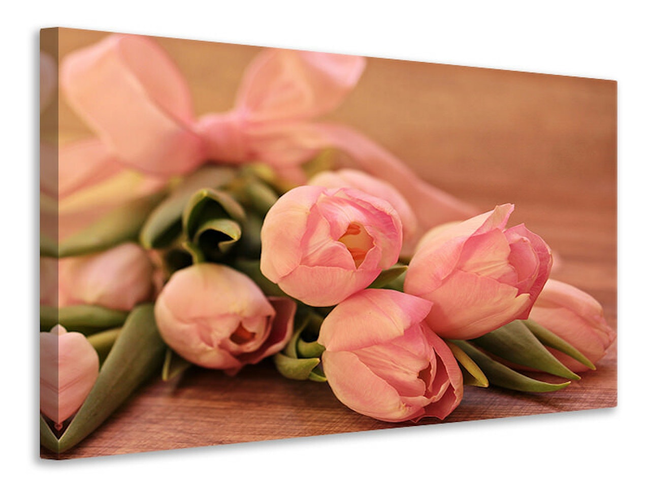 Ljuddämpande tavla - romantic tulip bouquet